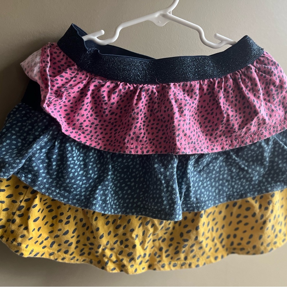 Polka Dot Tiered Kids Skort